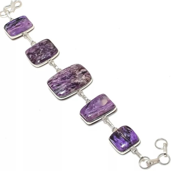 Earth Art hand crafted artisan Jewelry - Genuine Russian Charoite bracelets
